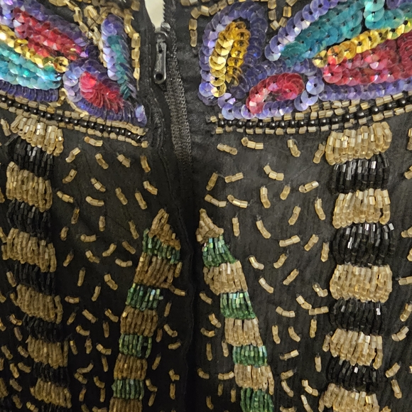 Vibrant Beaded Long Sleeve Dress - Picture 8 of 11